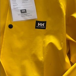 Yellow slicker raincoat